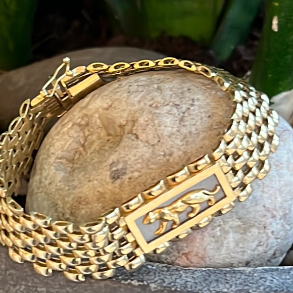14 karat gold panther bracelet - Picture 3 of 8